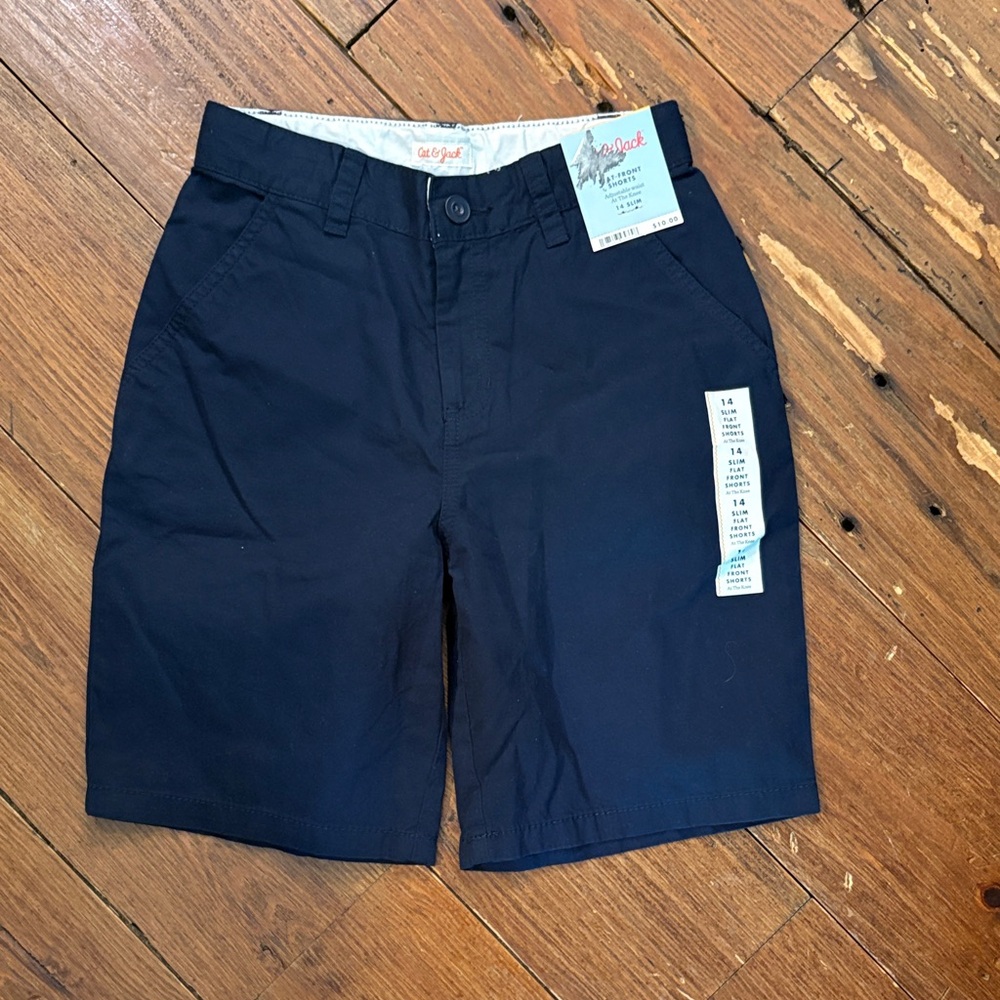 Cat & Jack Navy Flat Front Shorts